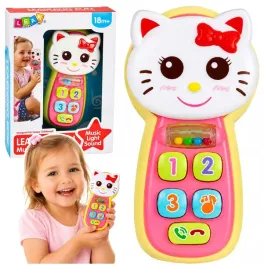 interaktywny-telefon-dla-dzieci-kotek-lusterko-grzechotka-swiatla-dzwiek