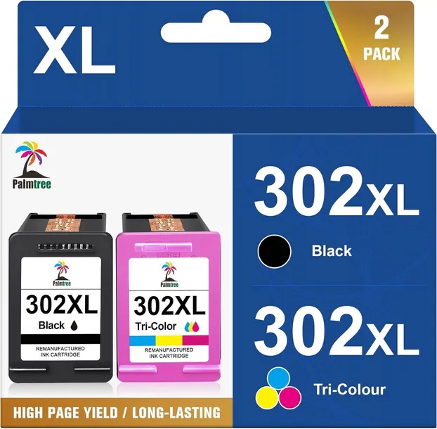 2x Tusz do HP 302 Deskjet OfficeJet 4650 5200 1110 2130 3630 3830 Envy 4520