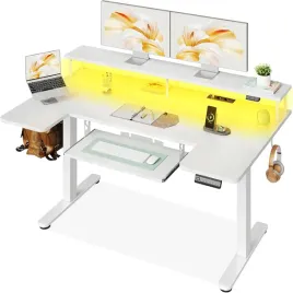 offigo-regulowane-elektryczne-biurko-z-podstawka-pod-monitor-140cm-biale