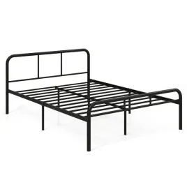 rama-lozka-na-materac-140-x-190-cm-metalowe-lozko-podwojne-czarne