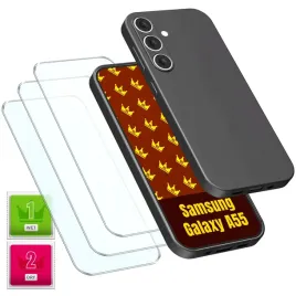 etui-do-samsung-galaxy-a55-5g-czarne-matowe-silikonowe-szklo-3-sztuki