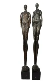 2-x-modernistyczna-figura-rzezba-z-brazu-kobieta-i-mezczyzna-akt-abstrakcja