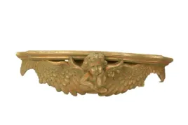 zlota-konsola-na-sciane-polka-figuralna-popiersie-aniola-amora