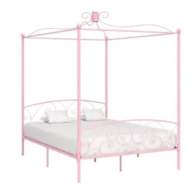 vidaxl-rama-lozka-z-baldachimem-rozowa-metalowa-160-x-200-cm