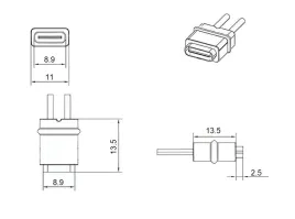 gniazdo-usb-c-z-przewodami-8cm