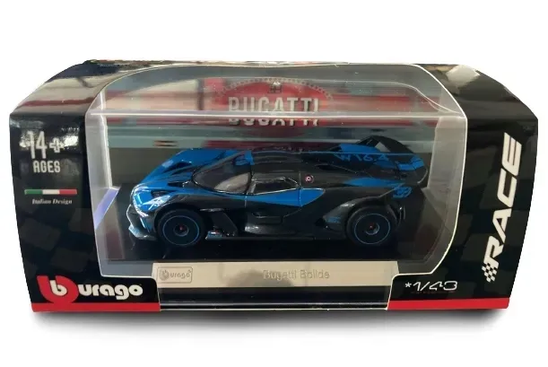 bugatti-bolide-black-blue-bburago-stan-opakowania-oryginalne
