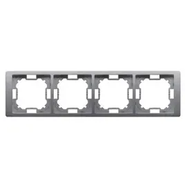 ramka-4-krotna-uniwersalna-poziom-i-pion-stal-inox-basic-neos