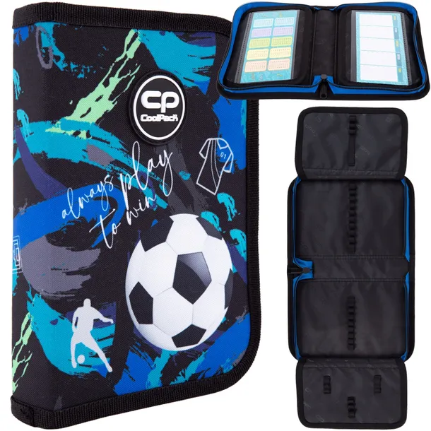 COOLPACK PIÓRNIK SZKOLNY JEDNOKLAPKOWY BEZ WYPOSAŻENIA FOOTBALL NAVY
