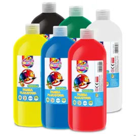 otocki-6xfarba-szkolna-plakatowa-1000-ml-butelka-zestaw-6-kolorow