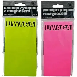 karteczki-samoprzylepne-uwaga-z-magnesem-75x150mm-51k-neon-2-sztuki