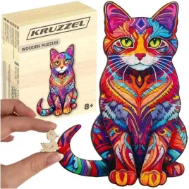 kolorowa-ukladanka-drewniana-kot-puzzle-nieregularne-trudne-gra-logiczna