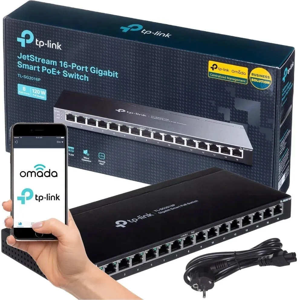 switch-tp-link-tl-sg2016p-8xpoe-stan-nowy