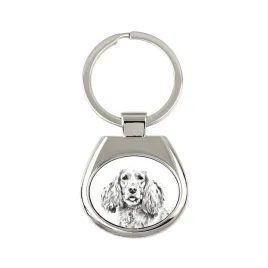 english-cocker-spaniel-keychain-with-a-dog-keychain-with-a-print-person