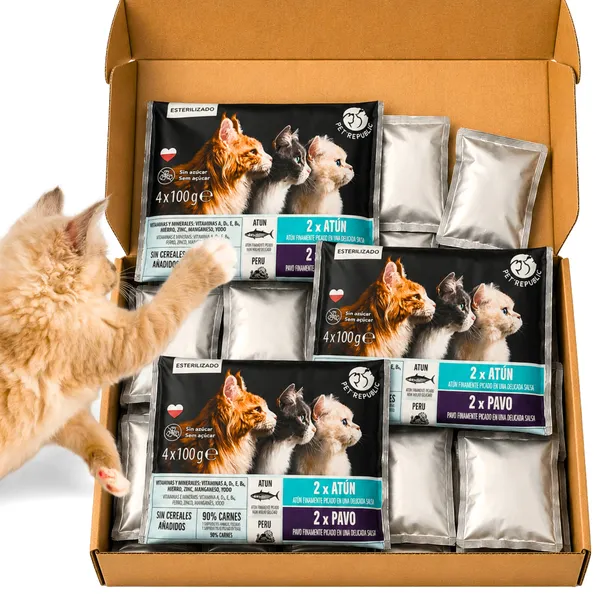 Karma mokra dla kota Saszetki Mix kilku Smaków w kartonie 50 x 100g 5kg