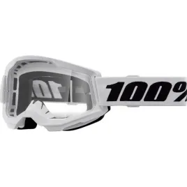 gogle-motocyklowe-junior-100percent-strata-2-bialo-czarne-clear-lens