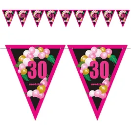 baner-flagi-30-urodziny-baloniki-czarno-rozowy-36-m