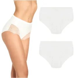 figi-damskie-wysoki-stan-bawelniane-julia-with-lace-marilyn-biale-s