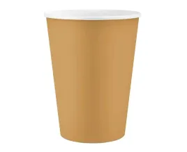 kubeczki-pap-jednokolorowe-zlote-250ml-6szt