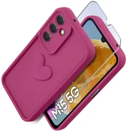etui-do-samsung-m15-5g-silikonowe-matowe-serce-szklo-ochronne-na-ekran-9h