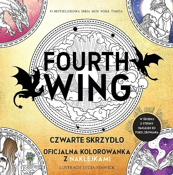 FOURTH WING. CZWARTE SKRZYDŁO: OFICJALNA KOLOROWANKA Z NAKLEJKAMI - Opracowanie zbiorowe