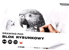 blok-rysunkowy-papuga-bialy-a4-20-kartek