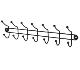 wieszak-scienny-drazek-z-haczykami-na-kolki-czarny-7-ramienny-14-haczykow