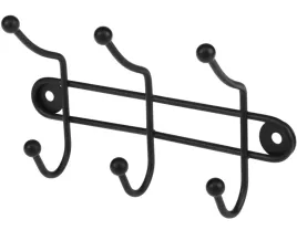 wieszak-scienny-drazek-z-haczykami-na-kolki-czarny-3-ramienny-6-haczykow