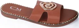 8878-camel-skorzane-eleganckie-klapki-damskie-ozdoba-41