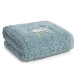 bawelniany-recznik-70140-cm-dla-dzieci-niebieski-z-misiem-frotte