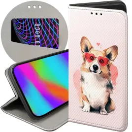 etui-z-klapka-do-realme-gt-master-5g-wzory-corgi-pieski-piesek-lapa-futeral