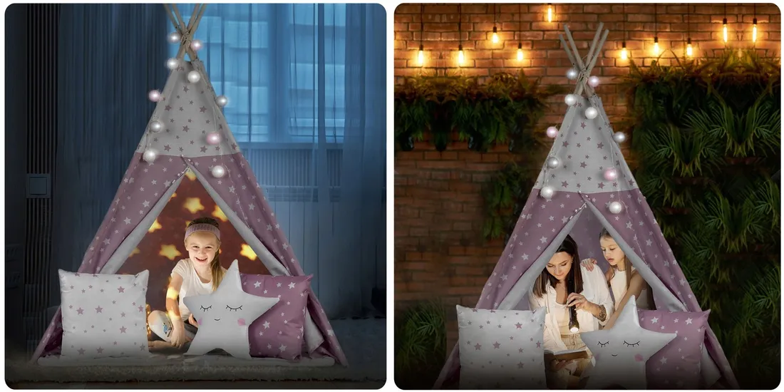 tipi-namiot-dla-dzieci-teepee-lampki-poduszki