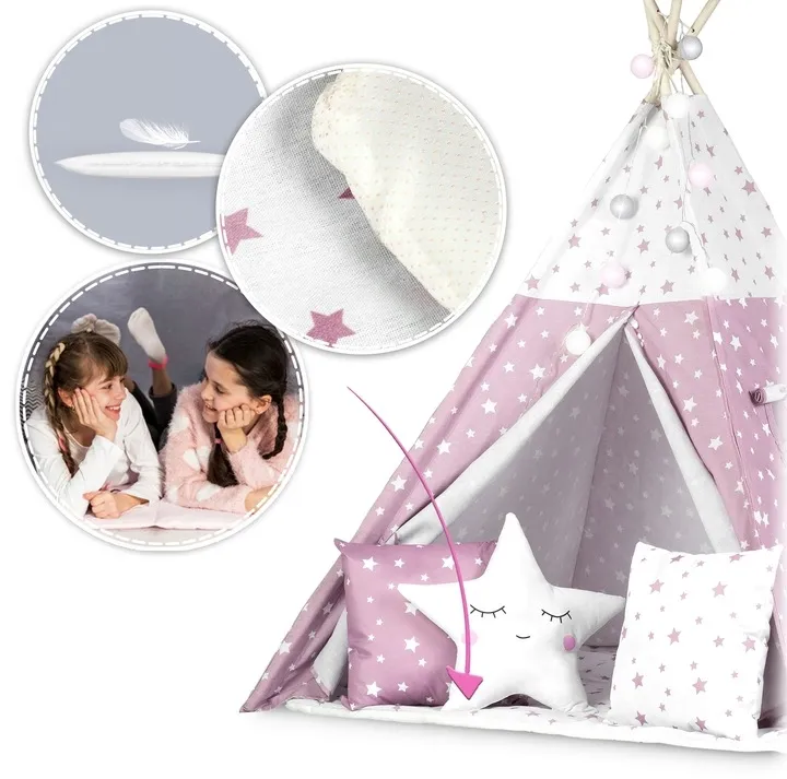 tipi-namiot-dla-dzieci-teepee-lampki-poduszki