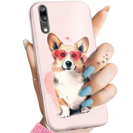 etui-do-huawei-p20-pro-wzory-corgi-pieski-piesek-lapa-obudowa-pokrowiec