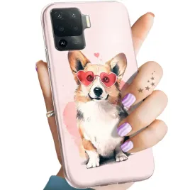 etui-do-oppo-reno-5-lite-wzory-corgi-pieski-piesek-lapa-obudowa-pokrowiec