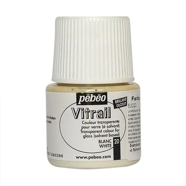Farba witrażowa VITRAIL do szkła, plexi 45 ml -  20 White