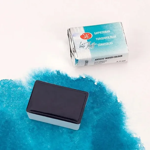 akwarela-biale-noce-507-turquoise-blue