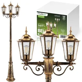 lampa-ogrodowa-stojaca-patyna-latarnia-parkowa-slupek-2m-led-3x-e27