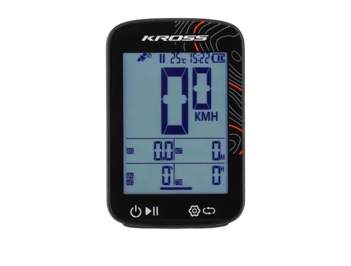 LICZNIK ROWEROWY KROSS 426 GPS WODOODPORNY PODŚWIETLANY