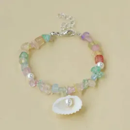 kolorowa-bransoletka-perla-muszle-kamienie-recznie-robiona-summer-shells