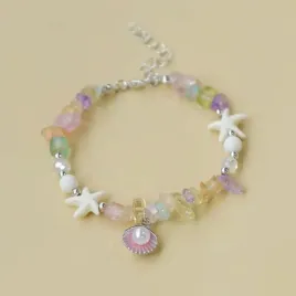kolorowa-bransoletka-muszla-perla-kamienie-recznie-robiona-summer-shells