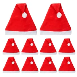 czapka-mikolaja-10-szt-mikolajki-stroj-czerwona