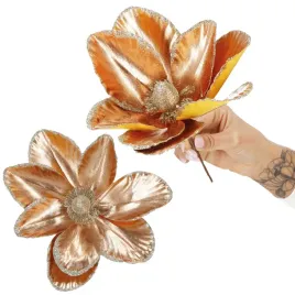 sztuczna-magnolia-galazka-kwiat-zloty