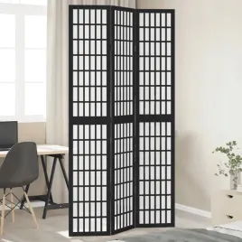 vidaxl-parawan-pokojowy-3-panelowy-czarny-lite-drewno-paulowni