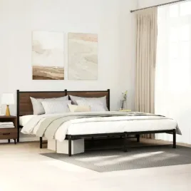 vidaxl-metalowa-rama-lozka-bez-materaca-brazowy-dab-160x200-cm