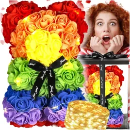 mis-z-platkow-roz-kolorowych-25-cm-rose-bear-z-lampkami-led-bialy-cieply