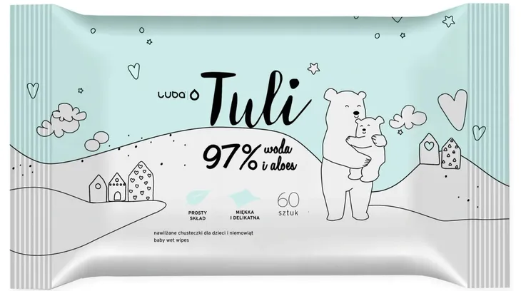 Chusteczki nawilżane Luba Tuli dla Dzieci z Aloesem 60 sztuk