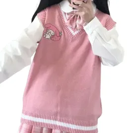 damski-sweter-kamizelka-uczennicy-anime-motyw-my-melody-m