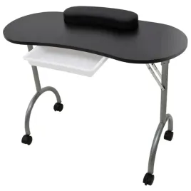 vidaxl-skladany-stolik-do-manicure-czarny-z-koleczkami