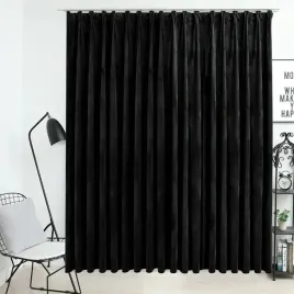 vidaxl-zaslona-zaciemniajaca-z-haczykami-aksamit-czarna-290x245-cm
