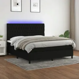 vidaxl-lozko-kontynentalne-z-materacem-czarne-160x200-cm-tkanina
